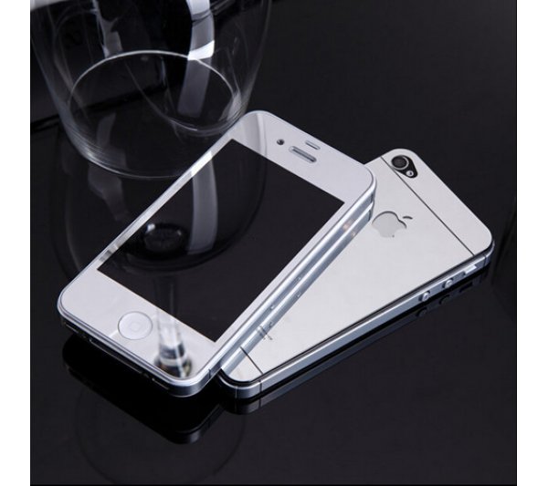 Tvrdené sklo iPhone 4/4S - strieborné